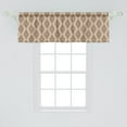 thumbnail image 2 of Ambesonne Geometric Window Valance, Nested Tribal Triangles, 54" X 18", Umber and Ecru, 2 of 3