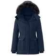 thumbnail image 1 of Women's Solid Color Winter Down Jacket with Detachable Hood, 1 of 9