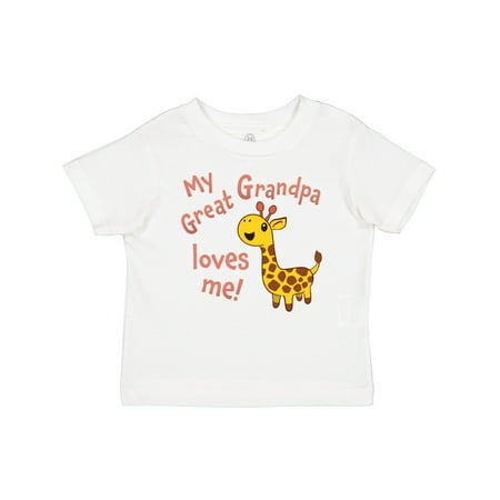 

Inktastic My Great Grandpa Loves Me- Cute Giraffe Gift Baby Boy or Baby Girl T-Shirt