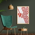 thumbnail image 2 of Lantern Wall Art with Frame, Chinese Cultural Elements with Abstract Vortexes Modern Art with Classical Print, Printed Fabric Poster for Bathroom Living Room Dorms, 23" x 35", White Red, by Ambesonne, 2 of 2