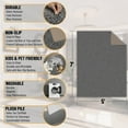 thumbnail image 4 of Ottomanson Chimera Non-Slip Rubberback Solid 5x7 Soft Indoor Area Rug, 5' x 7', Gray, 4 of 13