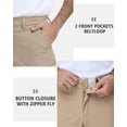 thumbnail image 5 of Mens Golf Pants Stretch Work Dress Pants 30"/32" Quick Dry Lightweight Casual Comfy Trousers with 3 Pockets, 5 of 7