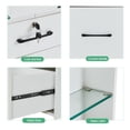 thumbnail image 3 of BarberPub 2 Position Nail Desk with Storage Drawer and Shelf, 3 of 9
