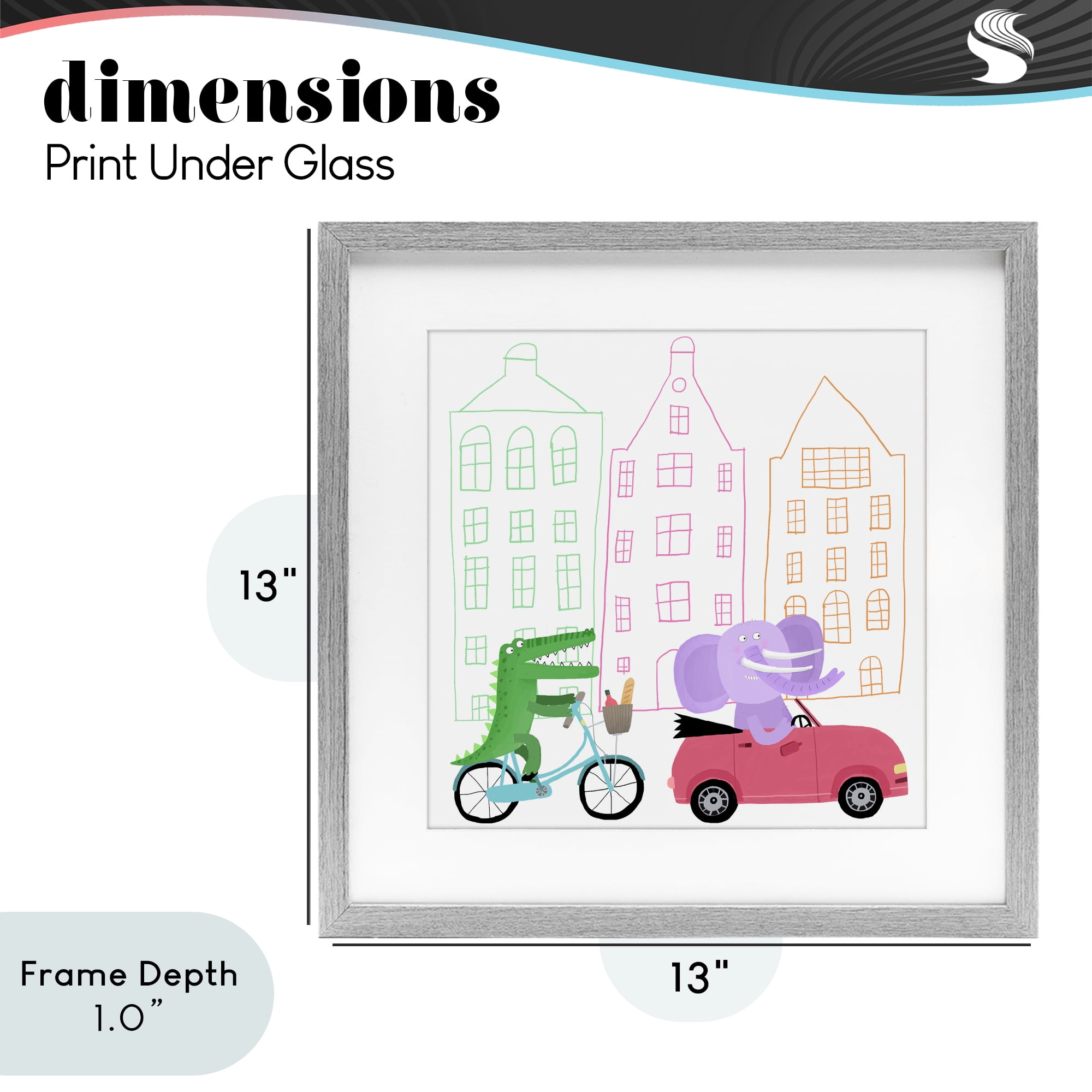 Stupell Industries Amsterdam Buildings & Animals Gray Framed Print Under Glass, design by Carla Daly