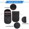 thumbnail image 3 of Unique Bargains 2 Pcs, Faraday Pouch, RFID Signal Blocking Bags Carbon Fiber Black, 3 of 6