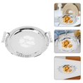 thumbnail image 2 of Round Stainless Steel European Storage Plate Buffet Dessert Plate Fruit Serving Plate, 2 of 3
