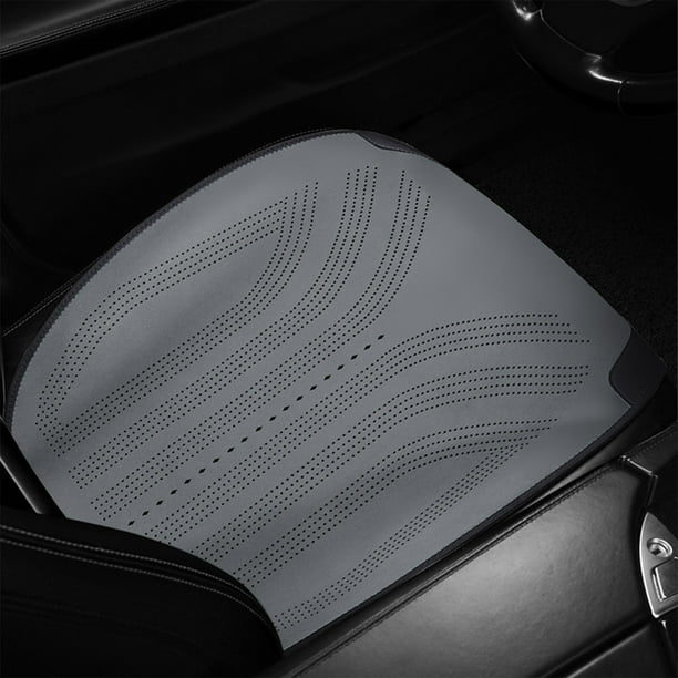 Cojín para asiento de coche, funda de cojín para asiento de coche, cojín de terciopelo de cuero transpirable, paquete de medio