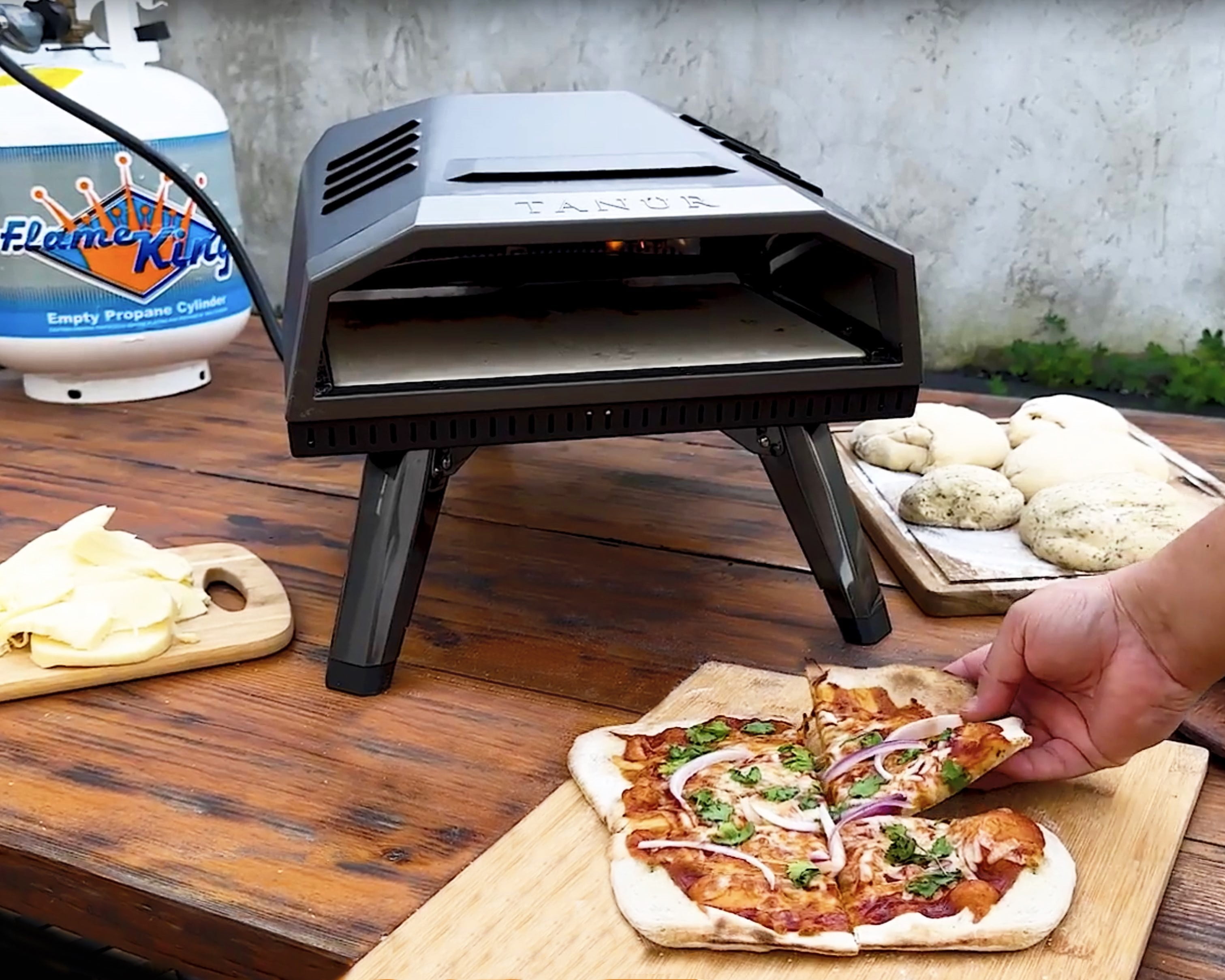 Flame King TANUR 12-inch Portable Outdoor Propane Pizza Oven for Camping & Outdoor Cooking, Gifts for Father