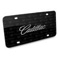thumbnail image 2 of Cadillac Script 3D Nameplate on Logo Pattern Black Aluminum License Plate, 2 of 6