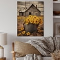 thumbnail image 2 of Designart "Farmhouse Timeless beauty I" Floral Print on Natural Pine Wood, 2 of 5