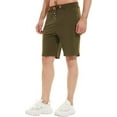 thumbnail image 2 of Mens Shorts Casual Drawstring Zipper Pockets Elastic Waist Armygreen 36, 2 of 8