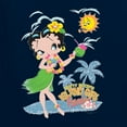 thumbnail image 5 of Wild Bobby, Betty Boop Island Girl Paradise Betty Boop Womens Slim Fit Junior Tee, Navy, XX-Large, 5 of 5