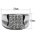 thumbnail image 2 of Anillo Color Plata Para Hombres de Acero Inoxidable Campania, 2 of 3