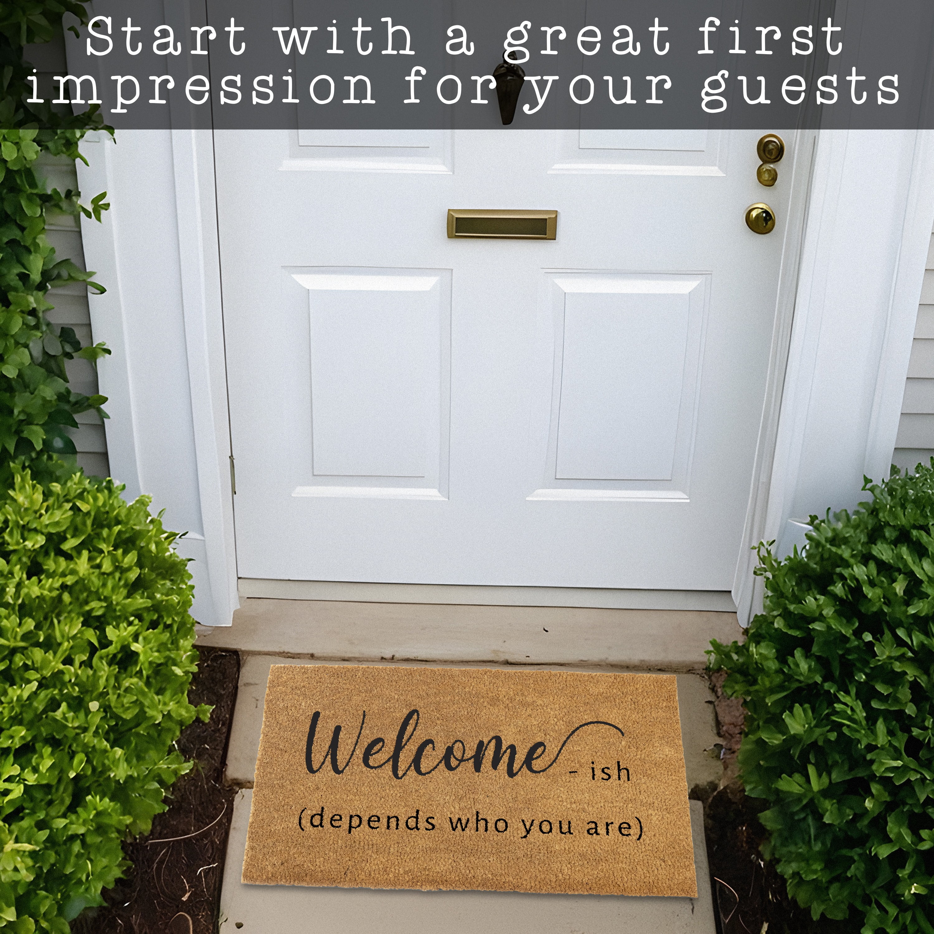 MAINEVENT Welcome-ish Doormat 30x17 Inch, Funny Outdoor Welcome Mat for Outside