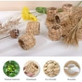 thumbnail image 2 of JIAYUEZHAO Round Woven Water Hyacinth Rustic Napkin Rings,  Napkin Holder Buckles for Holiday Party, Easter, Birthday, Thanksgiving, 6 Pack, 2 of 8