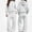 White, variant on DJDLJWCJ 2 Piece Girls Outfit Set Long Sleeve Hoodie and Elastic Waist Wide Leg Pants Set Hot Pink Size 5T