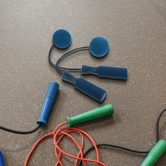 OUNONA Adjustable Weighted Jump Rope Blue PP Dual Bearing Cordless for Outdoor Use