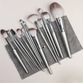 thumbnail image 1 of Mineart 12 Piece Makeup Brush Set With Deep Gray Empty Envelope Bag Professional Cosmetic Application Tools, 1 of 9