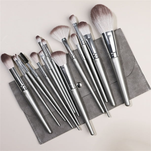 Set de brochas de maquillaje de 12 piezas. Brochas de maquillaje premium. Kit de maquillaje profesional avanzado. Brocha para sombras de ojos, polvos y bases de maquillaje. Set de brochas cosméticas c
