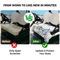 thumbnail image 4 of Golf Cart Seat Covers for 2 Seater,Blue Pumpkin Fall Microfiber Cart Seat Towel Blanket,Thanksgiving Eucalyptus Leaves Weeping Absorbent NonSlip Bench Seats Protector for Golf Course 51"x31", 4 of 9
