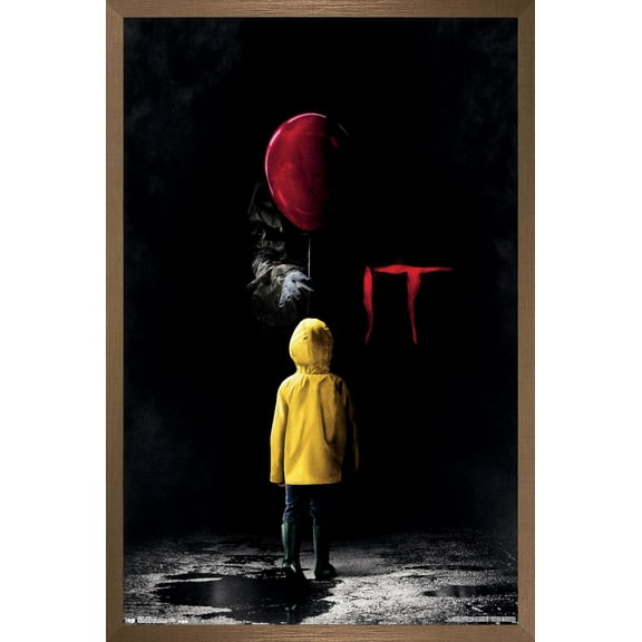 IT - Teaser One Sheet Wall Poster, 14.725" x 22.375", Framed