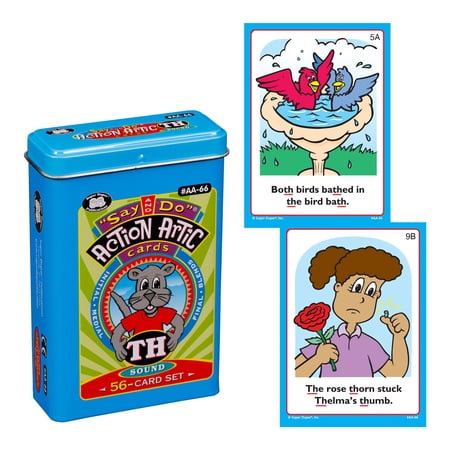 Super Duper Publications | Say and Do Action Articulation TH Sounds Fun Deck | Vocabulary and Language Development Flash Cards | Educational Learning Materials for Children