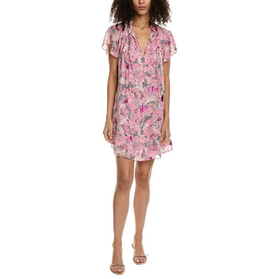 The Kooples womens  Foil Detail Mini Dress, 1, Pink