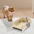 thumbnail image 2 of Stainless Steel Cat Litter Tray Large With Scoop, Odour Control, Living Room Farmhouse Style, 2 of 5