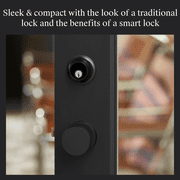 Level Lock Smart Lock - Touch Edition, Keyless Entry Using Touch, a Key Card and Smartphone. Bluetooth Enabled, Apple HomeKit Compatible - Matte Black
