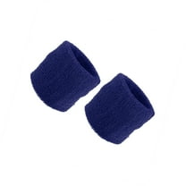 Vocoste Pair Sweat Absorbing Wrist Sweatbands Athletic Cotton Terry Cloth 8x8cm Dark Blue