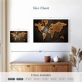 thumbnail image 3 of Elephant Stock Copper World Map Wall Art - Horizontal Canvas Wall Art - Living Room Wall Decor - Map Canvas - Brown And Black Decor - 24" x 16", 3 of 4