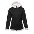 thumbnail image 1 of FashionOutfit Women's Solid Sherpa Bonded Fleece Hooded Jacket, 1 of 1
