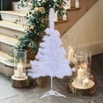 thumbnail image 4 of Rkxzt 12inch Artificial Christmas Tree White Mini Tabletop Christmas Pine Tree with Plastic Stand Small Xmas Tree for Indoor Outdoor Holiday Home Decoration, 4 of 8