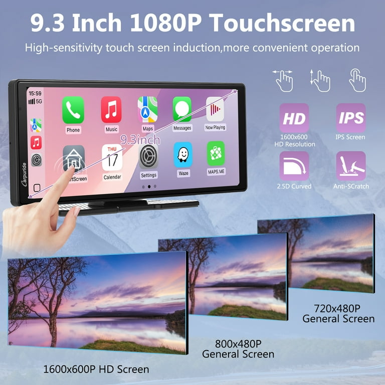 Carpuride 4K Dash Cam Wireless Carplay Android Auto 10.26