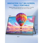 UPERFECT - Portable monitor 18.5 FHD 1080P 120HZ Gaming Monitor W/ Adjustable Stand USB-C Mini HDMI External Monitor
