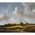 thumbnail image 3 of Van Ruisdael, Jacob 13x12 Black Modern Framed Museum Art Print Titled - Landscape with a Wheatfield, 3 of 5