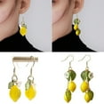 thumbnail image 2 of Unique Fruit Theme Earrings Artistics Sturdy Resin Lemon Pendant Findings, 2 of 10