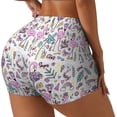 thumbnail image 2 of Kdxio Summer with Flamingo Print Workout Shorts for Women Seamless Soft Smooth Gym Yoga Scrunch Active Shorts, 2 of 9