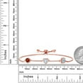 thumbnail image 3 of Gem Stone King 1.92 Ct Round Red Garnet Sky Blue Aquamarine 18K Rose Gold Plated Silver Bracelet for Women, 3 of 4