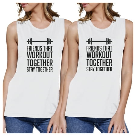 Friends Workout Together Unique Best Friend Matching Muscle (Best Sites For Workout Clothes)