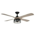 thumbnail image 5 of 52-inch Matte Black Modern Crystal LED Chandelier Ceiling Fan with Downrod and Remote, 5 of 5