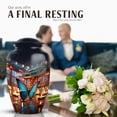 thumbnail image 4 of JAGASY Butterfly Urn for Daughter - 10 Inch Blue Butterfly Urn for Human Ashes Remains - Dad Urns for Ashes for Adult Male - Large Blue Burial Urns for Brother Funeral, 4 of 7