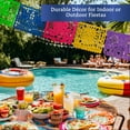 thumbnail image 6 of Mexican Party Banners (5 pack with 10 Plastic Flags per string) - Papel Picado Mexicano by Fiesta Wraps, 6 of 10