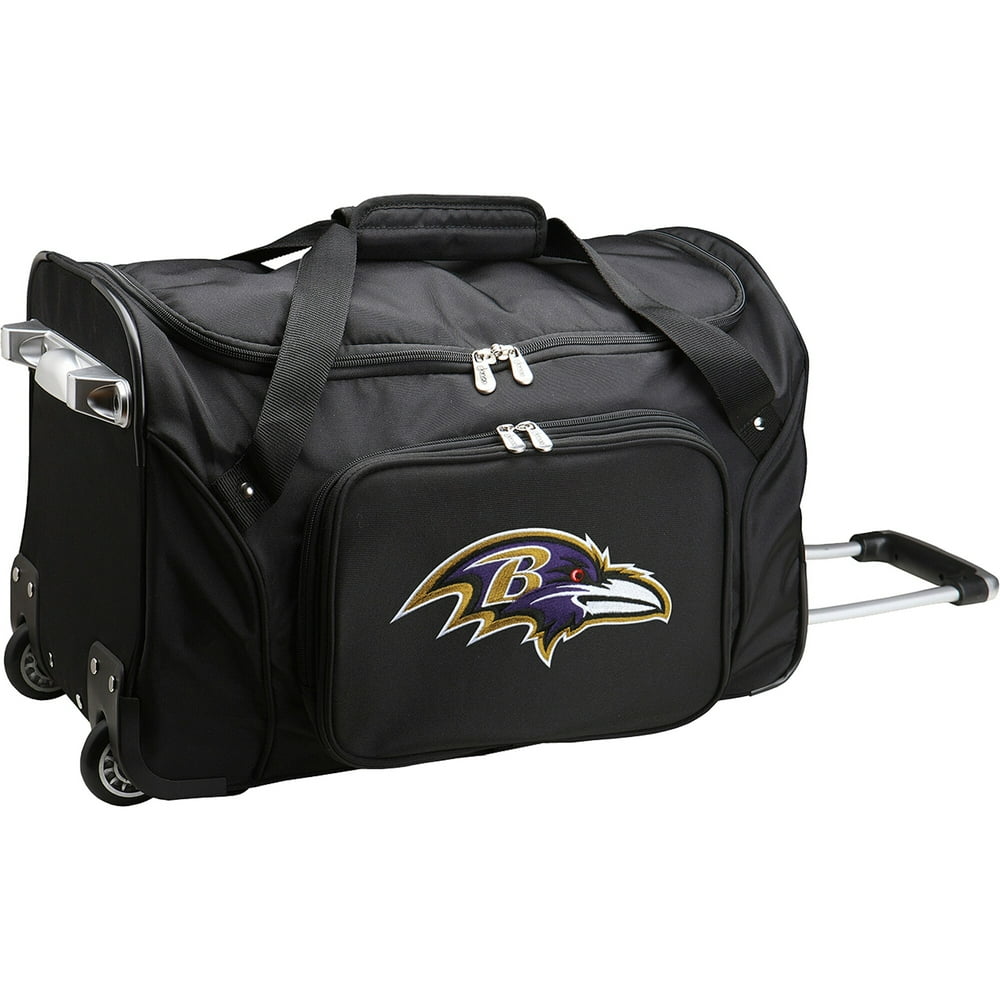 Baltimore Ravens 22" 2Wheeled Duffel Bag Black
