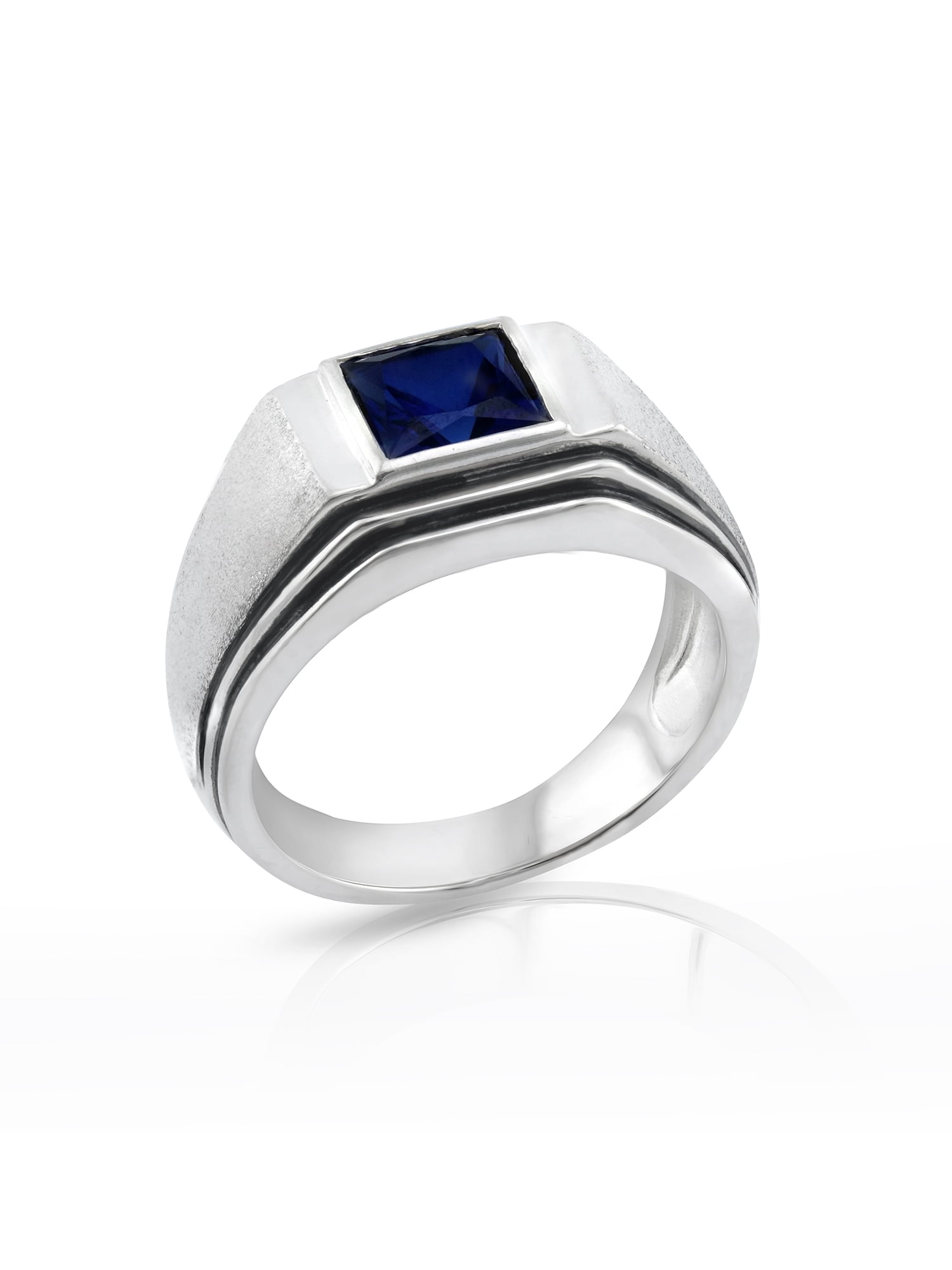 Titanium Polished Criss Cross Grooved Ring.