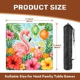 thumbnail image 2 of Mahjong Mat 31.5" x 31.5" Tropical Hibiscus Flowers Pineapples Lanterns Vibrant Watercolor Style Non-Slip Noise Reduction American Mahjong Tiles Table Cover for Dominoes Poker Card Board Games Gift, 2 of 8