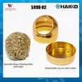 thumbnail image 3 of Cable de limpieza con punta de soldadura y soporte Hakko 599B-02, 1 paquete, 3 of 3