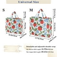 thumbnail image 2 of FORMRS Womens Corduroy Tote Bag Crossbody Shoulder Handbag with Pocket, Vibrant Strawberries, 2 of 7