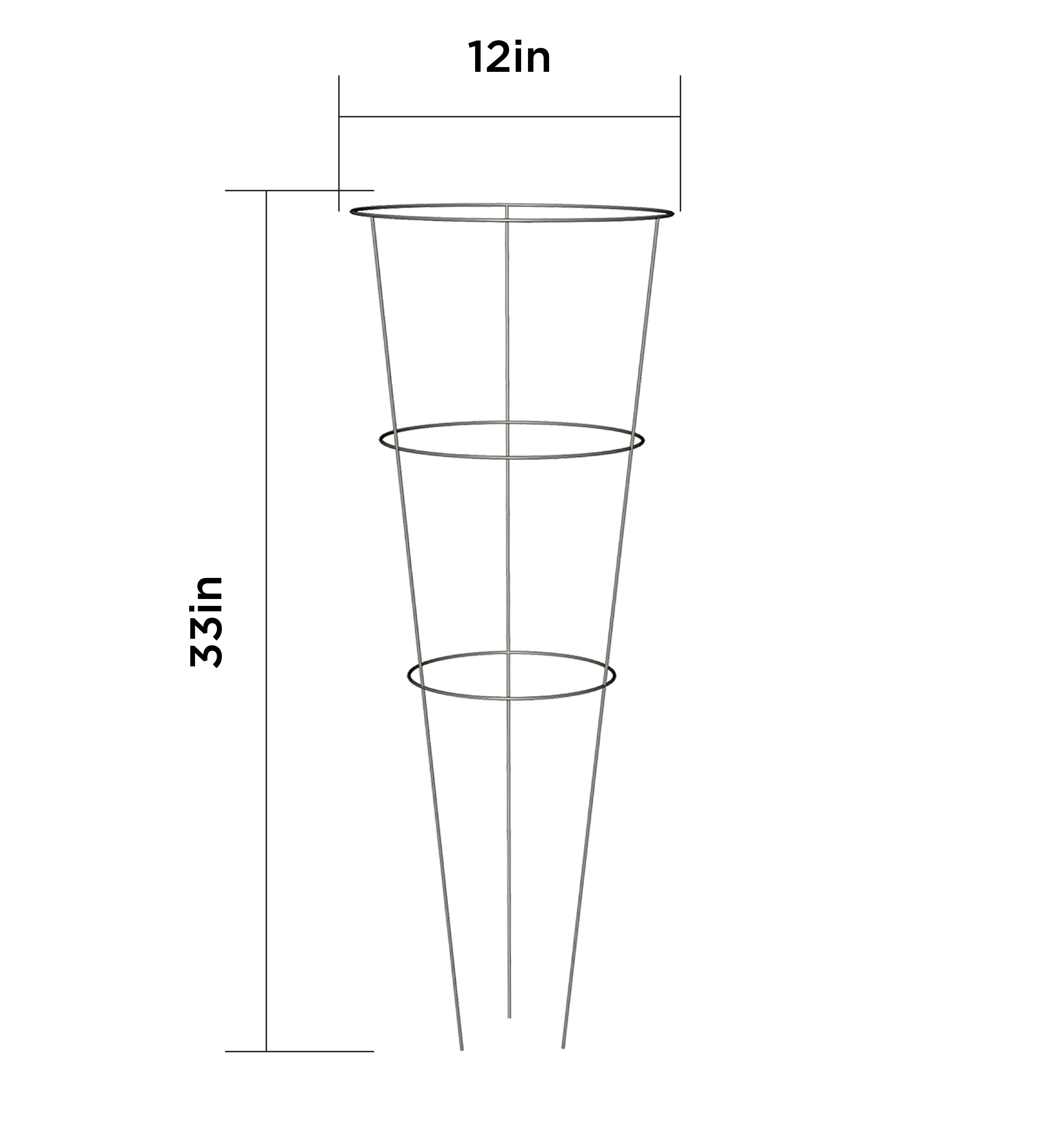 Expert Gardener 33" Galvanized Steel Tomato Cage