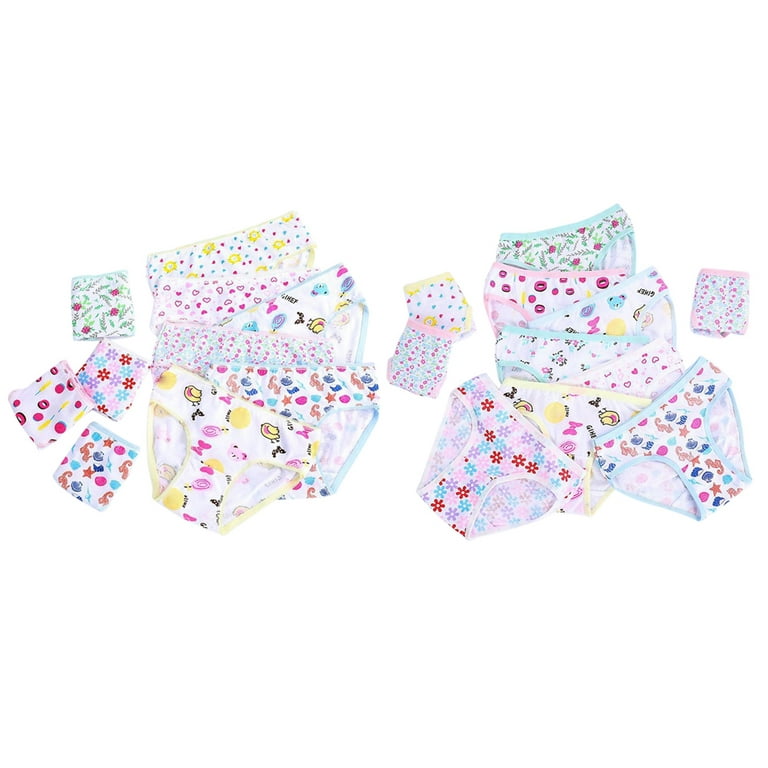 3 Pcs Little Girls Underwear White Cotton Teen Panties Pack Kids Briefs  Child Soft Young Girl Pants 2-16 Years Color: H288, Kid Size: 140 7T